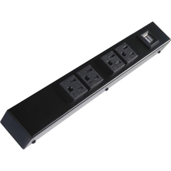 Digital Delights 12 in. 4 TR Outlet Hardwired Power Strip; USB