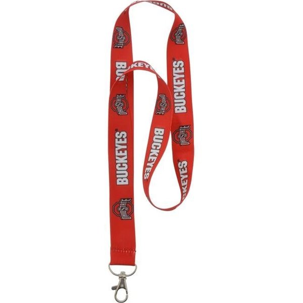Hillman Ohio State Buckeyes Red, White and Black Lanyard in the