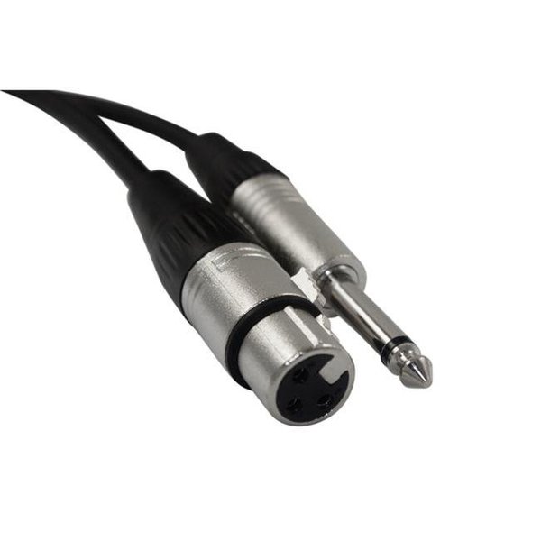 Pro Audio Cable - XLR Female to 1/4' Mono Male Cable