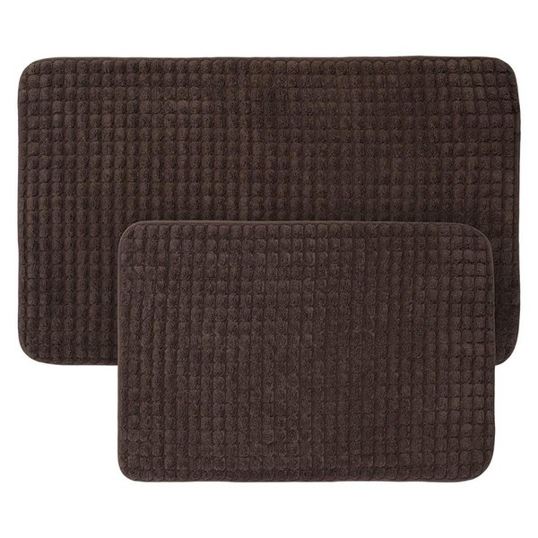 Hastings Home Bathroom Mats 60-in x 24-in Taupe Cotton Bath Mat in