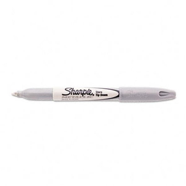 Sanford Sharpie Metallic Permanent Marker, Fine, Metallic Silver Ink