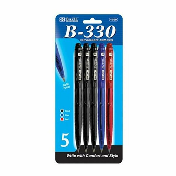 Bazic 10 Color Retractable Pen