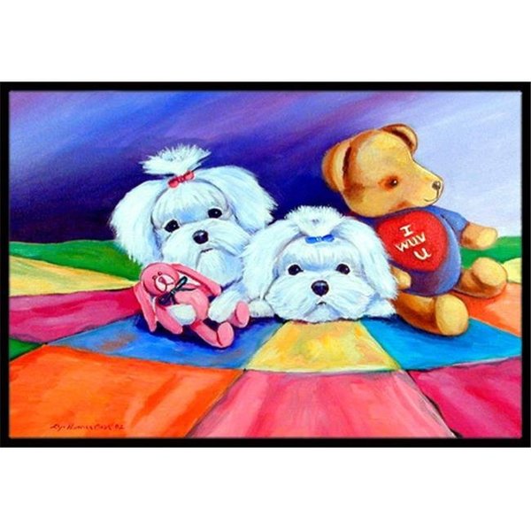 Carolines Treasures Winter Holiday Maltese Indoor or Outdoor Mat 24