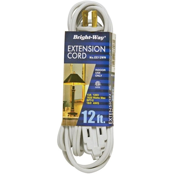 Howard Berger Howard Berger EE12W 12 ft. Bright-Way Extension Cord; White  EE12W