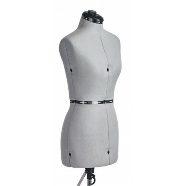 FAMILY DRESSFORM FM-M Family Medium Adjustable Mannequin Dress Form Grey