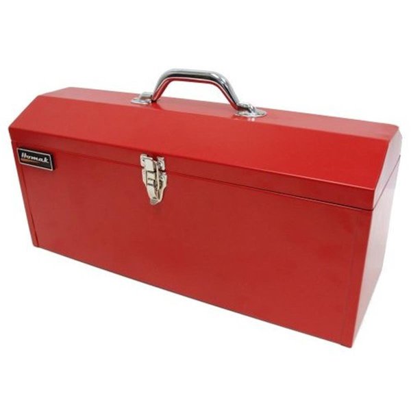 Homak HO297204 19 inch Red Metal High Toolbox with Black Metal Tray