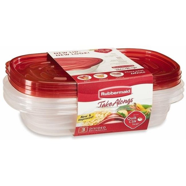 Rubbermaid TakeAlongs Divided Food Storage Containers 3-count