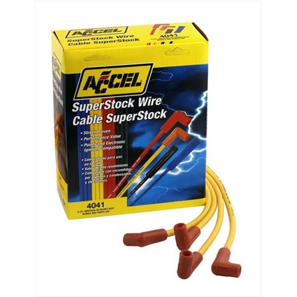 Accel 8 Mm. Super Stock Copper Universal Wire Set- Yellow A35-4041