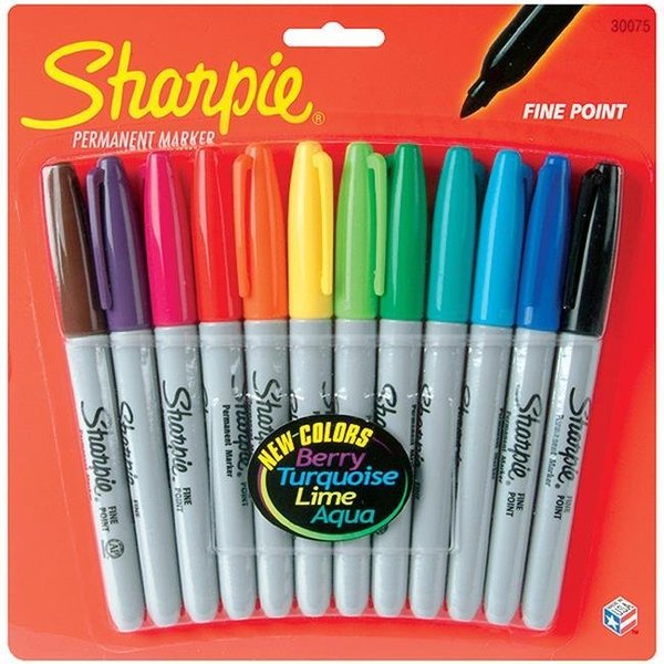 Sharpie® Fine Point Permanent Marker, Black, 36 Piece Canister
