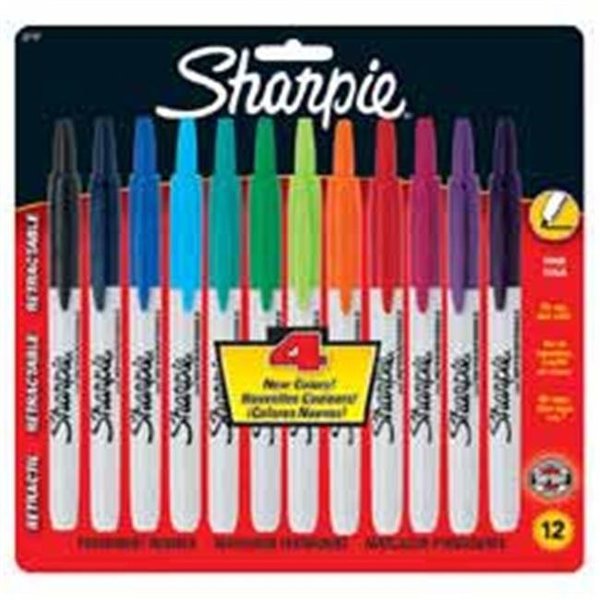 Sharpie Retractable Fine Point Markers - Fine Marker Point Type - Black,  Navy Blue, Blue, Turquoise, Green, Lime, Orange, Red, Berry, Plum, Aqua