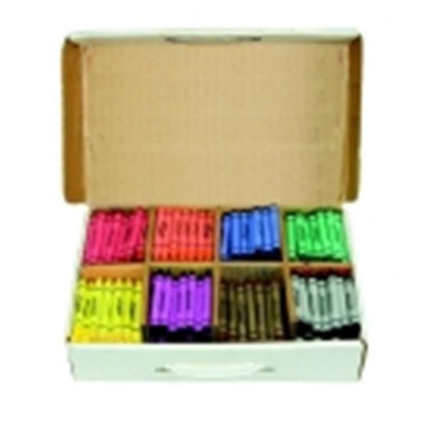 Prang Prang 001305 0.43 x 4 In. Large Molded Crayon Set; Assorted Color;  Set - 8 1305