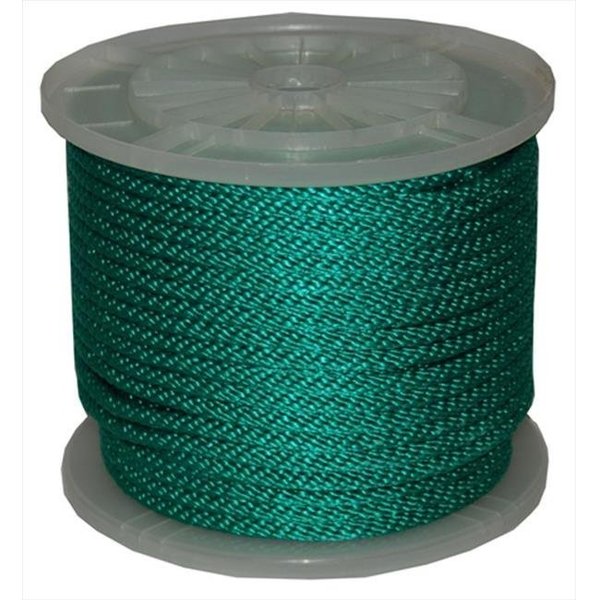T.W. Evans Cordage Co Inc T.W. Evans Cordage 98332 .375 in. x 300 ft. Solid  Braid Propylene Multifilament Derby Rope in Green 98332