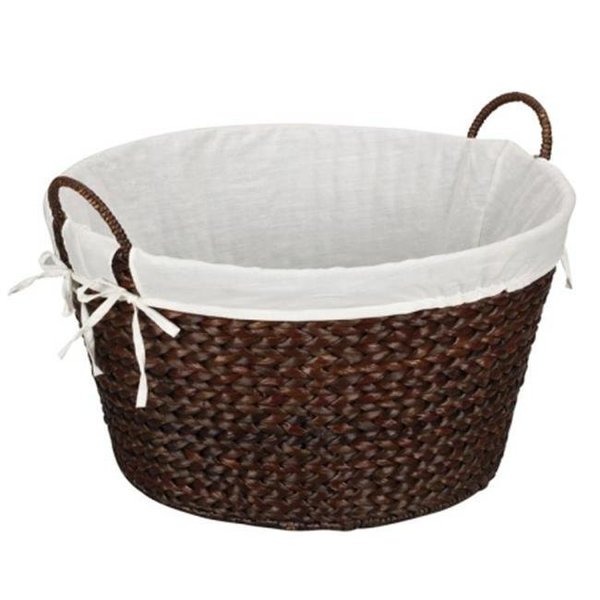 Home Essentials ML-6667B Round Banana Leaf Laundry Basket - Stained