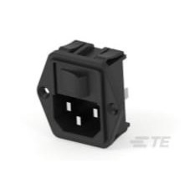 Mains Power Connector, 115/230Vac, Male, Receptacle 1-1609112-4 | Zoro