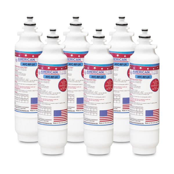American Filter Co AFC Brand AFC-RF-L4, Compatible to LG ADQ73613403  Refrigerator Water Filters (6PK) Made by AFC ADQ73613403-AFC-RF-L4-6-73395