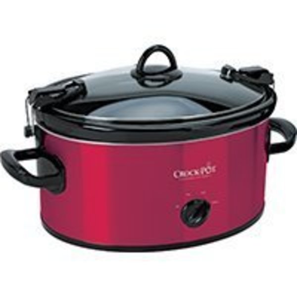 Crock-pot Sccpvl600-r Slow Cooker, 6 qt Capacity, 240 W, Manual Control, Stainless Steel, Red