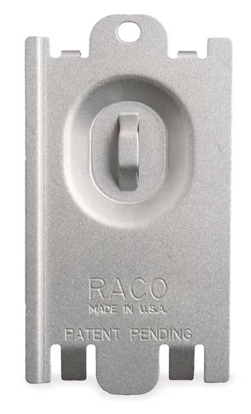 Raco Electrical Box Cover, Masonry, 1 Gang, Rectangular, Galvanized Steel, Blank 701FG
