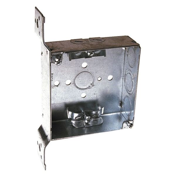 Raco Electrical Box, 21 cu in, Square Box, 2 Gangs, Galvanized Steel, Square 223