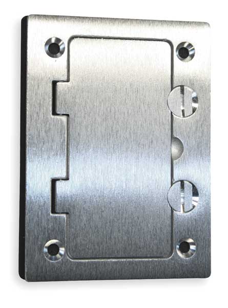 Hubbell Wiring Device-Kellems Electrical Box Cover, 2 Gang, Rectangular, Aluminum SA3826