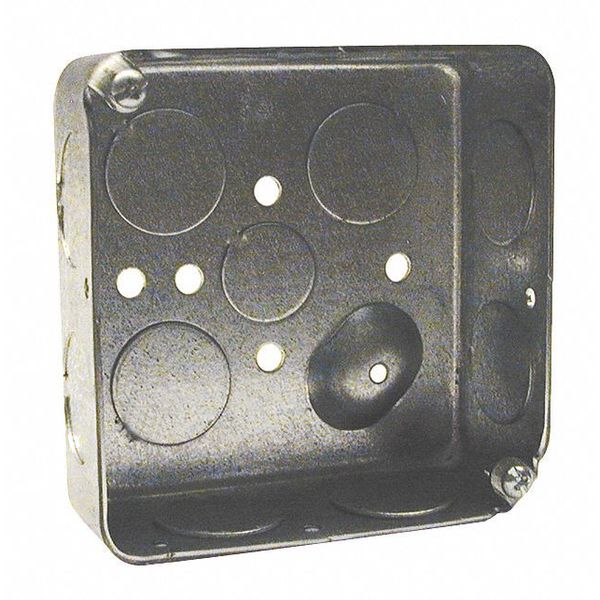 Raco Electrical Box, 21 cu in, Square Box, 2 Gang, Galvanized Steel, Square 191