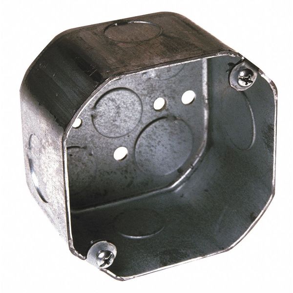 Raco Electrical Box, 21.5 cu in, Octagon Box, 2 Gang, Galvanized Steel, Octagon 167