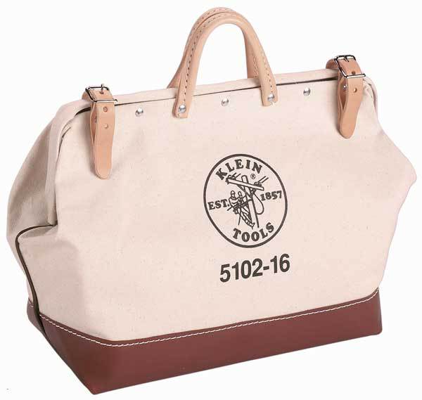 Klein Tools Bag/Tote, Tool Bag, Brown, Canvas, 1 Pockets 5102-20