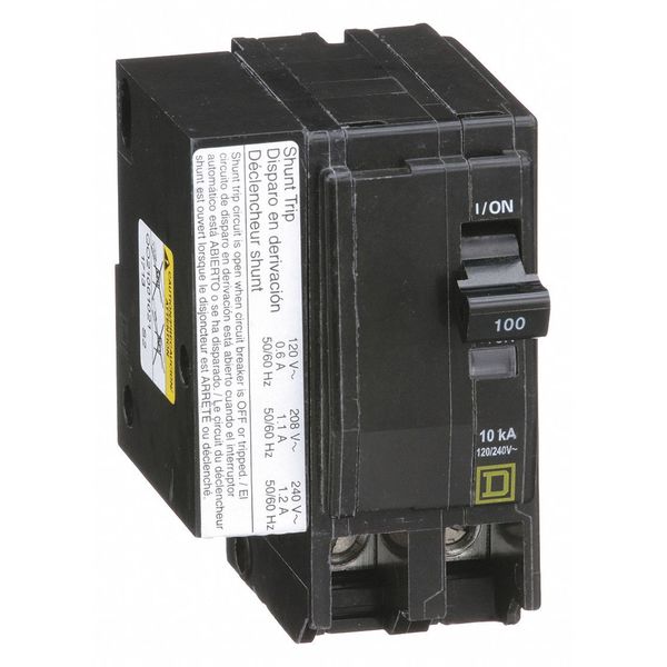 Square D Miniature Circuit Breaker, QO Series 100A, 2 Pole, 120/240V AC QO21001021