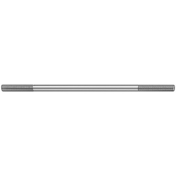 Zoro Select Double-End Threaded Rod, 3/8"-24 Thread to 3/8"-24 Thread, 1 ft, Aluminum, Plain LINK37512EA