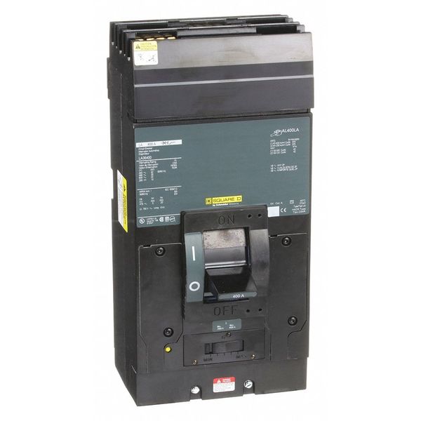 Square D Molded Case Circuit Breaker, LA Series 400A, 3 Pole, 600V AC LA36400