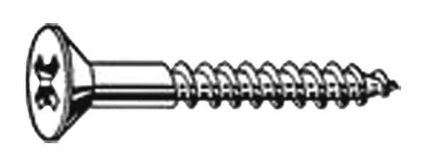 Zoro Select Wood Screw, #12, 2 in, Plain 18-8 Stainless Steel Flat Head Phillips Drive, 100 PK U51876.021.0200