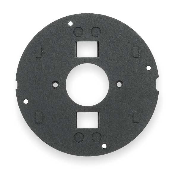 Hubbell Wiring Device-Kellems Floor Sub-Plate, 1 Gang, Round, Aluminum S1SPTL