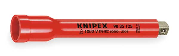 Knipex Insulated Socket Extension, 3/8" Dr, 5" L 98 35 125