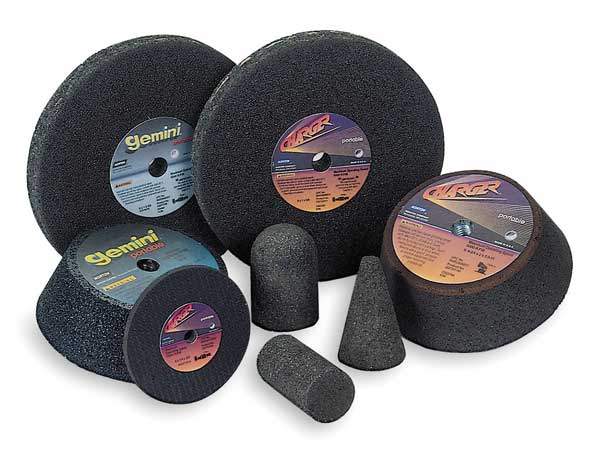 Norton Abrasives Gemini Grinding Wheel, T1, 3x3/8x3/8, AO, 24G, Blk 66243522415