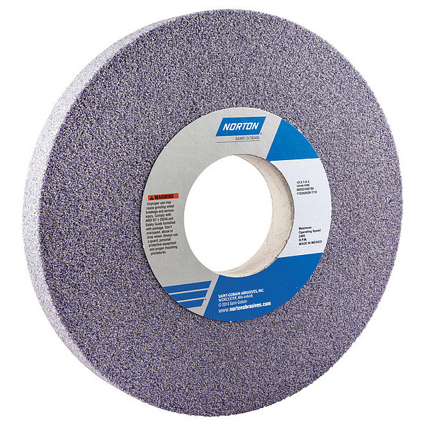 Norton Abrasives Grinding Wheel, T1, 10x1x3, AO, 46G, Med, Prpl 66253160750