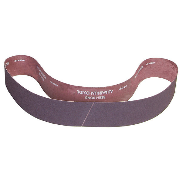 Norton Abrasives Sanding Belt, Coated, 1 in W, 42 in L, 150 Grit, Fine, Aluminum Oxide, R228 Metalite, Brown 78072720880