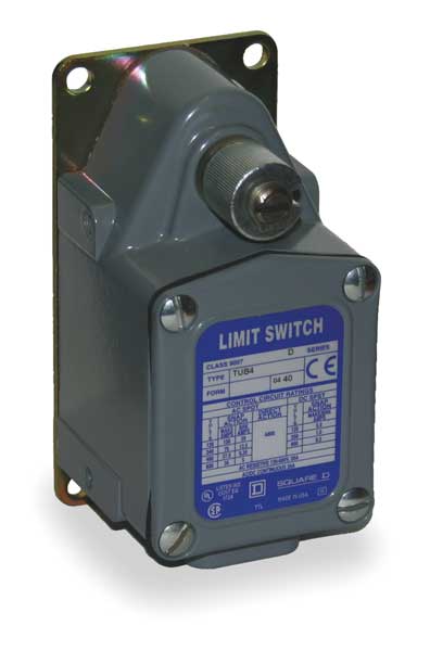 Telemecanique Sensors Severe Duty Limit Switch, No Lever, Rotary, SPDT, 20A @ 600V AC, Actuator Location: Side 9007TSB1