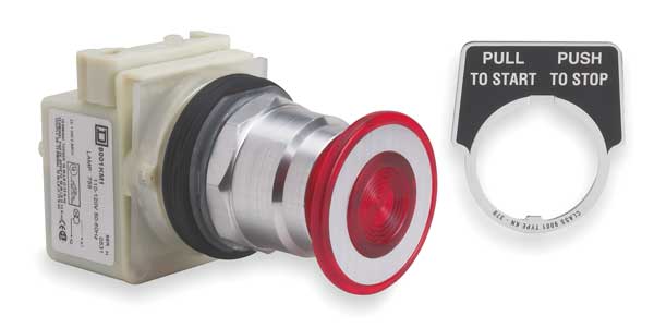 Schneider Electric Illuminated Push Button Operator, 30 mm, Red 9001KR8P1R