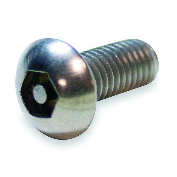 Acorn Controls #10-32 x 1/2 in Hex Button Tamper Resistant Screw, Stainless Steel, Plain Finish, 10 PK 0112-002-001