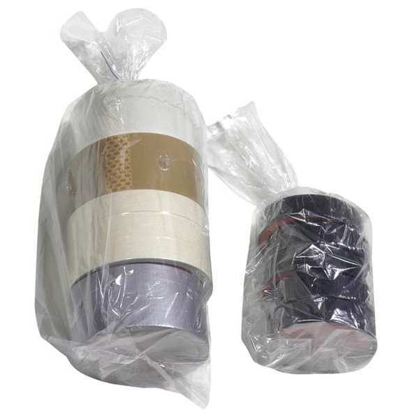 Zoro Select 18" x 8" Open Poly Bags, 1.50 mil, Clear 5DTF3