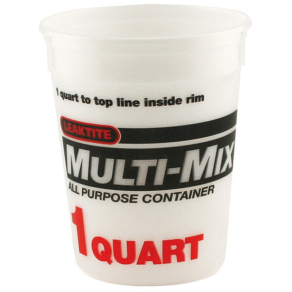 Leaktite Paint Mix and Measure Container, 1 qt Capacity, HDPE, 24 PK 1044500