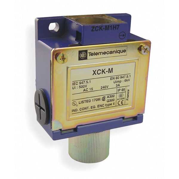 Telemecanique Sensors Limit Switch Body, 1NO/1NC, 3A @ 240V ZCKM1