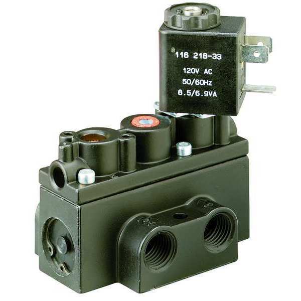 Aro Solenoid Air Control Valve, 1/4 In, 12VDC, Overall Length: 3-1/2" A212SS-012-D