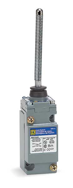 Telemecanique Sensors Heavy Duty Limit Switch, Wobble Stick, 1NC/1NO, 10A @ 600V AC 9007C54KC
