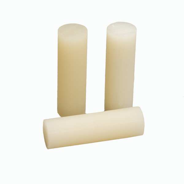 3M Hot Melt Adhesive, Off White, 5/8 in Dia, 2 in L, 30 sec Begins to Harden, 528 PK 3797 TC