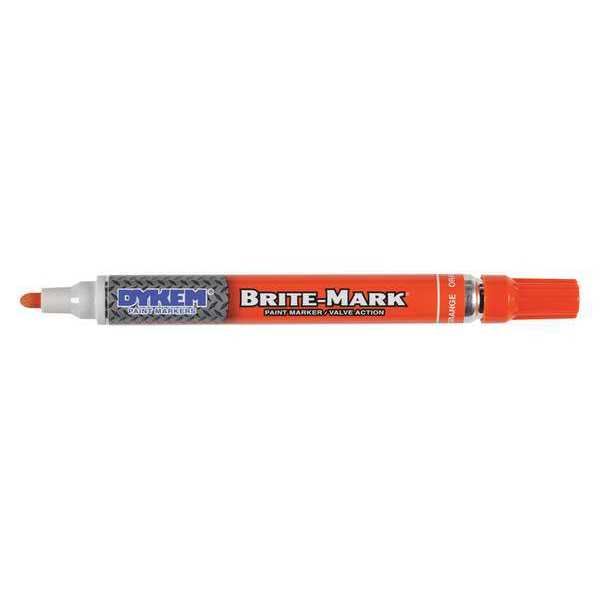 Dykem Paint Marker, Medium Tip, Orange Color Family, Paint 84005