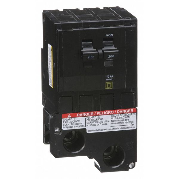 Square D Miniature Circuit Breaker, QO Series 200A, 2 Pole, 120/240V AC QO2200