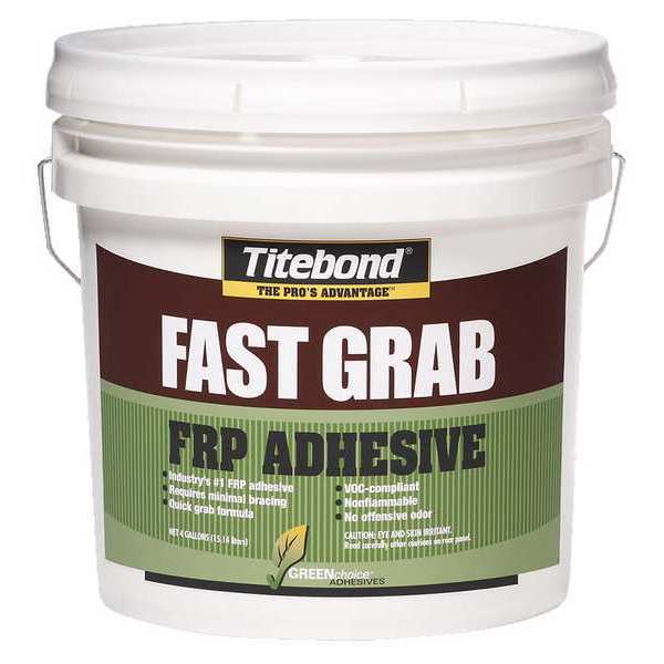 Titebond FRP Construction Adhesive, GREENchoice Fast Grab FRP Series, Light Beige, 4 gal, Pail 4054