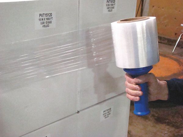 Zoro Select Hand Stretch Wrap 5" x 600 ft., Cast Style, Clear 15A917