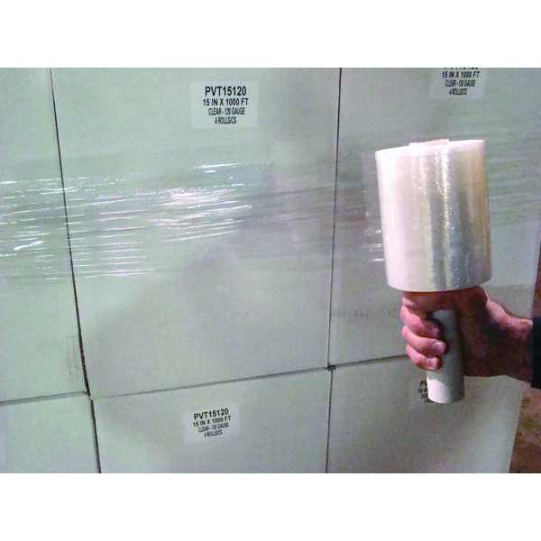 Zoro Select Hand Stretch Wrap 5" x 700 ft., Cast Style, Clear 15A910