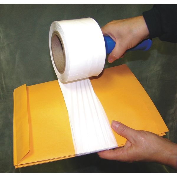 Zoro Select Hand Stretch Wrap 3" x 1000 ft., Cast Style, White Opaque 15A923